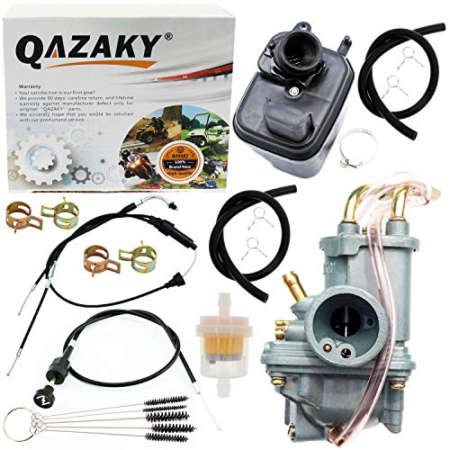 QAZAKY Carburador Cable del acelerador Cable del estrangulador Reemplazo del conjunto de la caja del filtro de aire para Yamaha Y-Zinger PW 50 Peewee PW50 Gtmotor G50T Loncin PY50 LX50PY Jianshe PY50