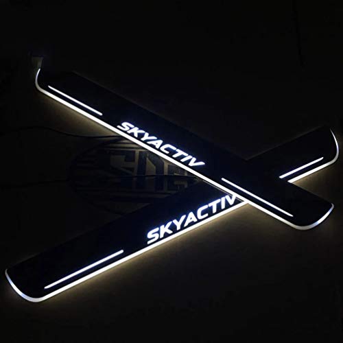 redshooeYY para Mazda 6 Skyactiv 2015 2016 2017 2018 LED Protectores De Moldura De Umbral De Puerta Cubierta Protectora Barra De Umbral Moldura De ProteccióN De Umbral Accesorios De Estilo De Coche