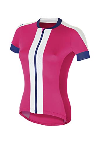 rh+ Spirit W Jersey Camiseta, Multicolore (Fucsia-Dark Blue-White), X-Large para Mujer