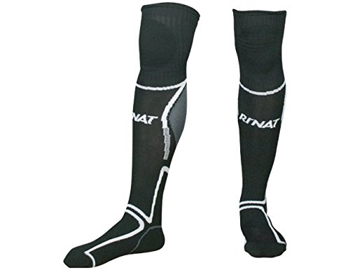 Rinat Media Classic - Media de portero de fútbol, Unisex Adulto, Negro / Blanco, talla YL