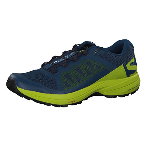 Salomon XA Elevate, Zapatillas de Trail Running Hombre, Azul (Poseidon/Lime Green/Black 000), 46 EU