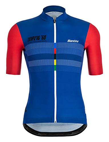 Santini UCI Beryl - Camiseta de Manga Corta para Hombre, Hombre, RE94075SBERYL, Multicolor, X-Large