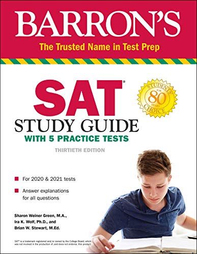 SAT Study Guide with 5 Practice Tests (Barron's Test Prep)