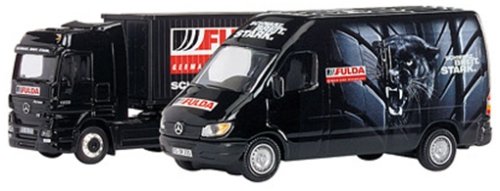 Schuco 26911 MB Sprinter + MB Actros V8 - Juego de 2 - Fulda