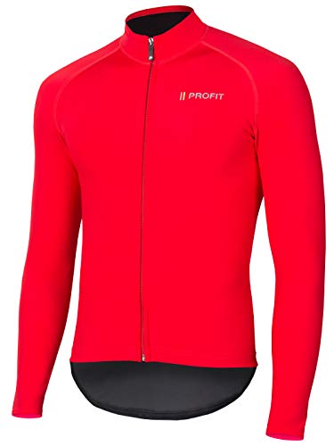 Spiuk Profit Cold&Rain Maillot M/L, Hombre, Rojo