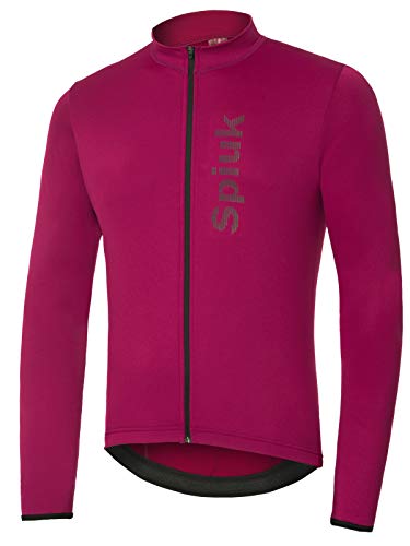 Spiuk Sportline Anatomic Maillot M/L, Hombres, Burdeos, XXL