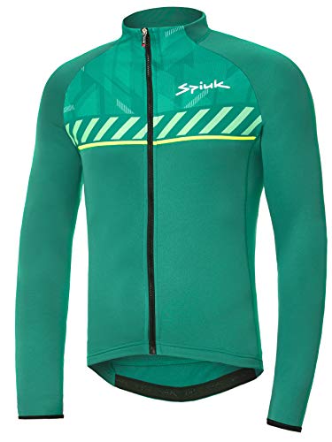 Spiuk Sportline Top Ten Maillot M/L, Hombres, Verde