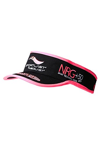 Sportlast Medilast Visera de Tenis, Negro/Rosa, Talla Única