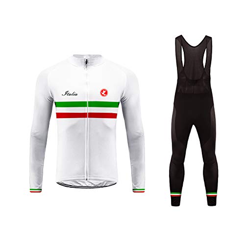 Sports Wear Uglyfrog Ciclismo Ropa Manga Larga Maillot Bicicleta Hombre + Bib Long Pantalones Set Invierno Fleece Warm Rápido Bandera Nacional Raya Designs