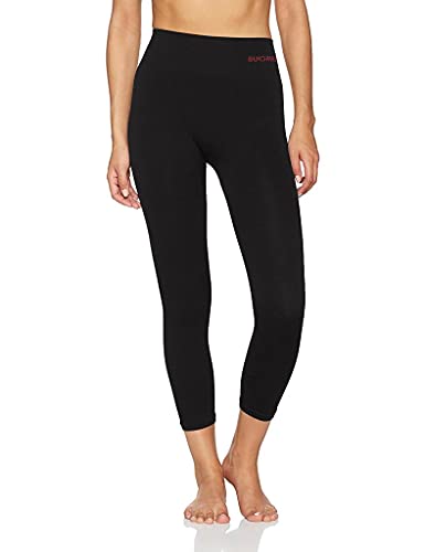 Sundried Leggings Recortada 3/4 Capri Yoga Medias Mujeres Running Training (Negro, XL)