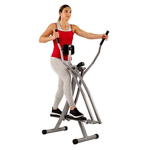 Sunny Health and Fitness Sunny Health & Fitness Air Walk Trainer w/LCD Monitor SF-E902 Máquina elíptica, Unisex, Gris, 38L x 48W x 156H cm