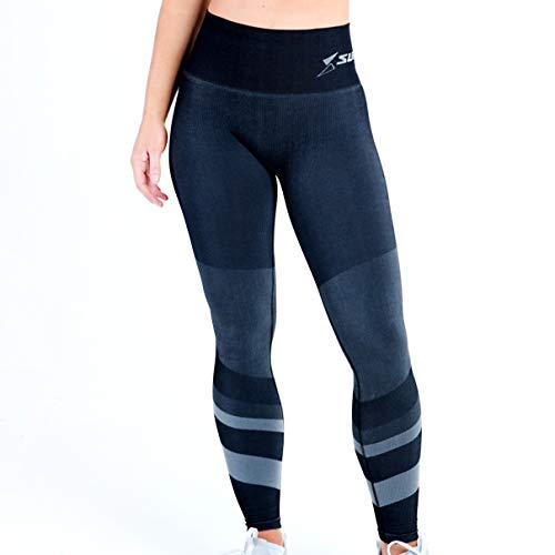 SUPACORE Medias de compresión Coretech para mujer, leggings de cintura alta para deporte, regeneración y rehabilitación, calidad médica (Jacinda Grey, M)