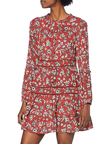 Superdry Richelle LS Dress Vestido Casual, Ruby Floral, L para Mujer