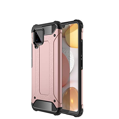 TANYO Funda Adecuado para Samsung Galaxy A42 5G, Heavy-Duty Anti-Caída Phone Case, Extraíble 2 en 1 a Prueba de Golpes Robusto y Durable Fashion Ultra-Thin Funda Protectora, Oro Rosa