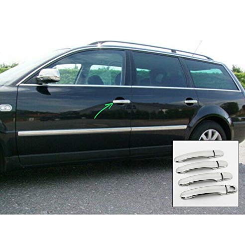 Tiradores de puerta Cromados para Polo Golf 4 5 Bora Passat B5 Skoda Octavia Acero inoxidable Manija de puertas Manillas Exterior Manetas Cromadas