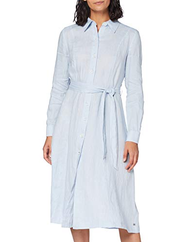 Tommy Hilfiger TH Essential Penelope Dress LS Vestido, Azul (Breezy Blue C1O), 90 (Talla del Fabricante: 34) para Mujer