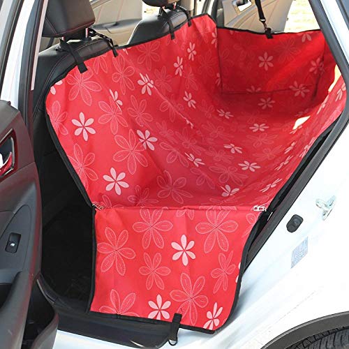 Transporte Perro Coche Patrón de Flor Roja Fundas para Coche para Perros para Mascotas / Perros Gatos Conejos / Respaldo Antideslizante Protector Impermeable Del Asiento Delantero Del Coche para Masc