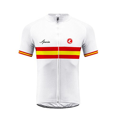 Uglyfrog Bandera de España Designs Maillot Ciclismo Hombre, Maillot Bicicleta Hombre, Camiseta Ciclismo con Mangas Cortas