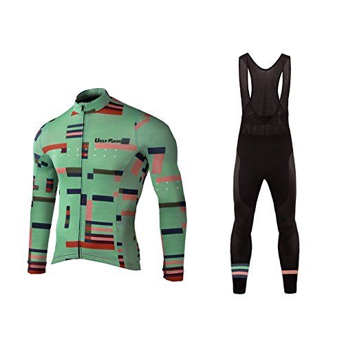 Uglyfrog Bike Wear De Manga Larga Maillot Ciclismo Traje Ciclismo Hombre Conjunto Ropa Bicicleta Invierno Fleece Térmica Maillot MTB Manga Larga +Pantalones Largos