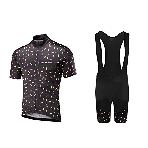 Uglyfrog Ropa de Ciclismo para Mujer Traje de Bicicleta Conjunto de Verano Top de Verano + Culotte Corto