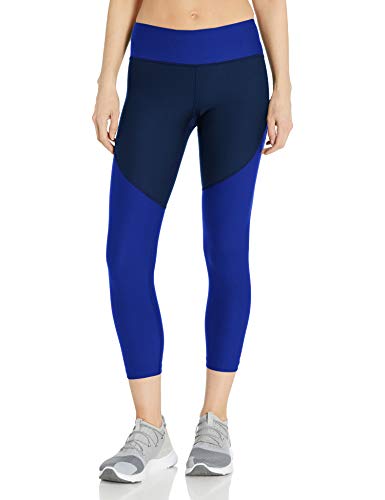 Under Armour UA Vanish Ernte Capri para Mujer, Mujer, TB Balance Crop - Camiseta Deportiva para Mujer, 1305432, Academy Blue (409)/Metallic Iron, Extra-Small