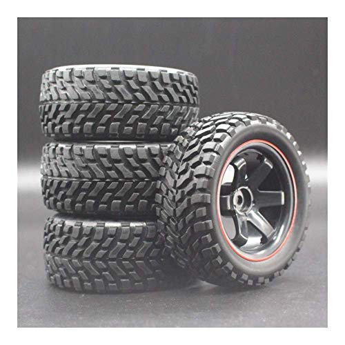 V-MAXZONE Nuevo 4 unids/Lote 1/16 neumático de Rally Buggy Ruedas Todoterreno neumáticos diámetro 75mm Ancho 26mm para HSP 94123 RC Coche repuestos Accesorios