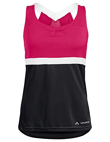 VAUDE Advanced - Camiseta para mujer, Mujer, Camiseta, 41962, negro y rosa, 40