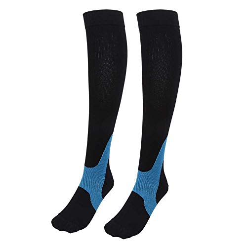 Vbest life Calcetines de compresión Calf Medias de Alta compresión Calcetines Manga de Pantorrilla para Ciclismo Maratón Correr Deportes atléticos(Verde Oscuro X patrón L)