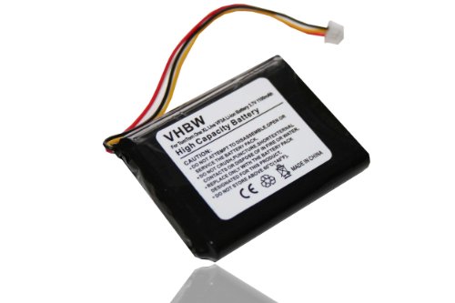 vhbw Batería Compatible con Tomtom One V2/V3, XL, reemplaza Maxwell IPC653443 para GPS, navegador, navi (1100mAh, 3,7V, Li-Ion)