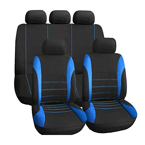 Walking Tiger Juego de 9 fundas de asiento de coche, de poliéster, accesorios para coche, maletín, protector adecuado para Fox Golf Jetta Polo