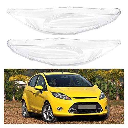 WSNDY Máscaras De Reemplazo Faro Lente Delantera Faros Transparente Lampshades Cáscara De Lámpara Frontal Izquierdo Faros Cubierta De La Lente Fit For Ford Fiesta 2009-2011 (Color : Left and Right)