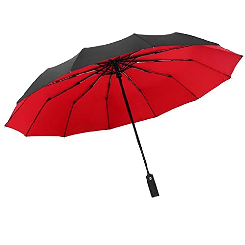 WWKDM1 Hbao Paraguas Plegable automático Doble a Prueba de Viento Mujer Hombre 12 Hueso Coche Grandes Negocios Paraguas Hombres Lluvia Mujer Regalo Parasol (Color: Amarillo)