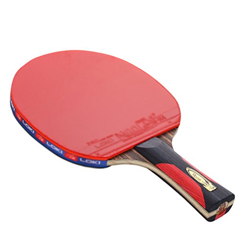 xianw 6 Estrellas Premium Ping Pong Paleta - bonificación maletín Profesional - avanzado Tenis de Mesa Raqueta-A