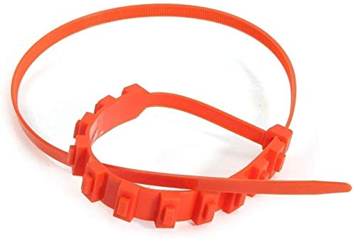 YDL Cadenas de Nieve 10pcs Lot Coche Mini Mini plástico Neumáticos de Invierno Ruedas Cadenas de Nieve para Coches (Color : Orange)