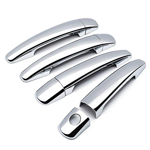 YGTY Accesorios Car Styling Ajuste del Cromo Decoración Etiqueta De Plata para Peugeot 207 208 307 206 308 406 407 508 2006 3008 Cubiertas De Coches La Cubierta de Marco manija del Coche Exterior de