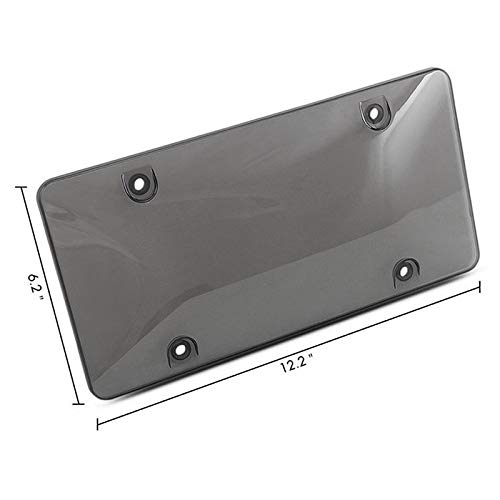 YLG 1pcs la Cubierta del Protector Licencia Marco Transparente de la Placa del Coche camión Exterior decoración la Placa del carnet Marco de la Etiqueta (Color : Negro, Size : Gratis)