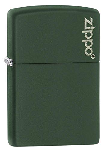 Zippo 60001568 Encendedor, Feuerzeug, Matt Grã¼n mit Logo, Cromo, Talla Única