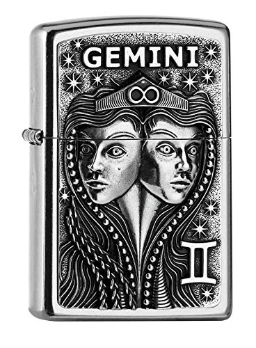 Zippo PL 207 Gemini V19 - Mechero de latón, diseño 5,83,81,2