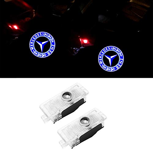 ZTMYZFSL 2 Unids Coche Logo Proyección Proyector LED Puerta fantasma Shadow Light Bienvenido Lámpara de Luz