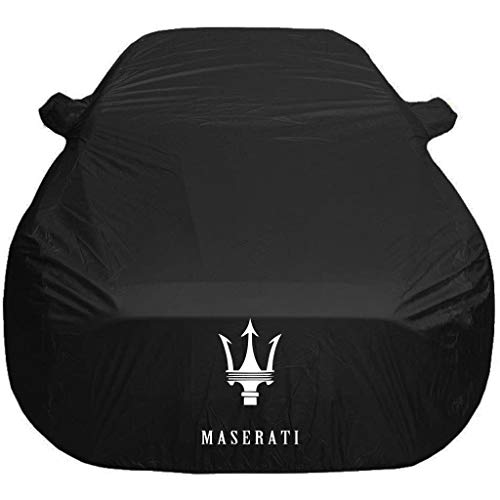 ZYING Cubierta para Coche Compatible con Maserati Ghibli,GT,Levante,Quattroporte,Cubierta de Coche Impermeable Protección para Todo Clima Funda Guardapolvo,Negro,Ghibli