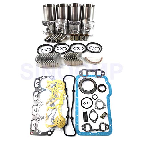 4DR5 Kit de reconstrucción de motor - SINOCMP Piezas de excavadora para Mitsubishi motor de excavadora de carretilla elevadora 2.7L FD15, 3 meses de garantía