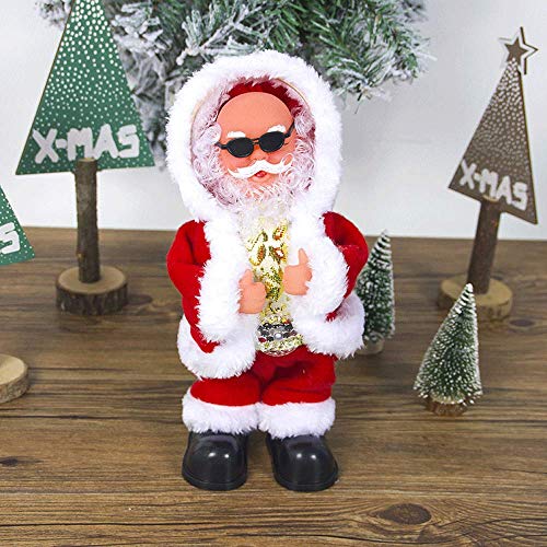 90GJ Adornos eléctricos navideños Old Man Dolls - Christmas Artificial Tableros, Accesorios, Decoraciones - Christmas Music Ancianos Regalos para niños