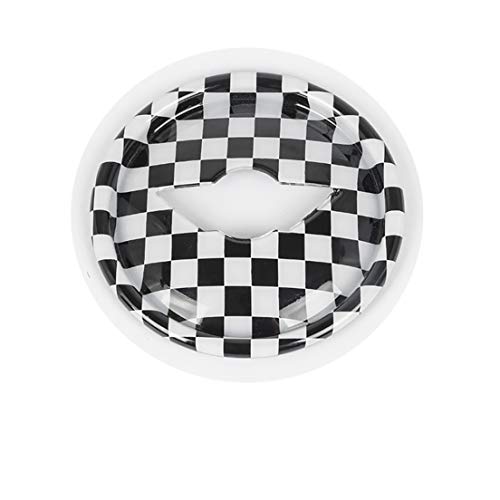 ABS Concha decorativa del volante, Cover Trim Cap Adecuado para Mini Cooper Countryman F54 F55 F56 F60 R55 R56 R60 R61. Bandera nacional Cubierta del volante Tablero de ajuste,Black white,F series