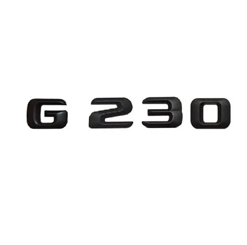 ABS mate negro G 230 pulgadas tronco trasero letras palabras número emblema adhesivo para Mercedes Benz Clase G G230 (negro mate, G 230)