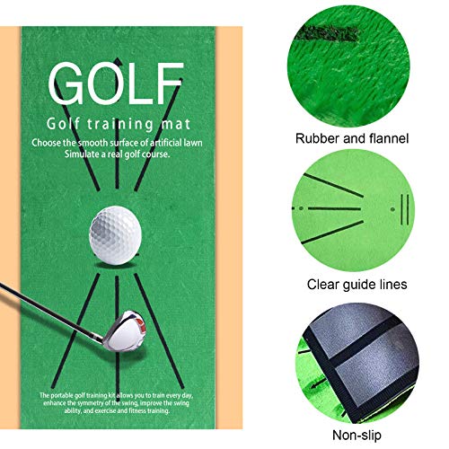 Alfombrilla de golf, portátil de entrenamiento de golf para detección de columpios, mini golf, práctica de entrenamiento, regalo para casa, oficina, uso al aire libre