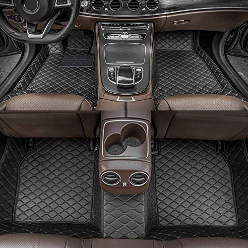 Alfombrillas de Coche para Mercedes Benz E-Class Coupe 2017-2019 Antideslizantes Impermeable Rodeado Completo Protección para Todo Clima Revestimientos De Alfombra De Cuero Alfombrilla (Negro)