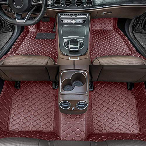 Alfombrillas de Coche para Mercedes Benz E55 AMG 1995-2005 Antideslizantes Impermeable Rodeado Completo Protección para Todo Clima Revestimientos De Alfombra De Cuero Alfombrilla (Color café)