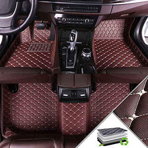 ALLYARD para C30 2006-2013 Alfombrillas para Coche Antideslizantes Moqueta Impermeable automóviles Alfombrilla XPE Cuero Alfombra de Coche Accesorios Café