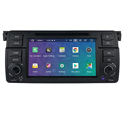 Android Autoradio para MW E46 Sedam/Coupe/ Convertible/Touring/Hatchback/M3/Rover75/MG ZT BW Radio GPS Control del Volante Bluetooth DVD WiFi 4G RDS DSP Dab Entrada de Vista Trasera USB Botones LED