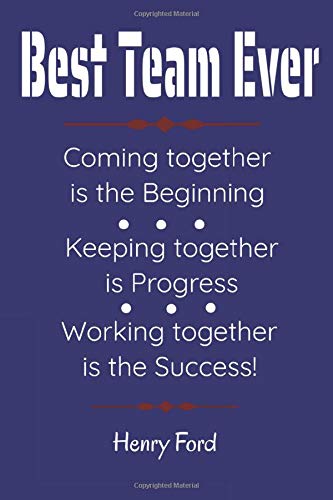 Best Team Ever: Notebook Player Appreciation Gift Blank Lined Journal | Team Notebooks or an Address Book | Notebook with Great Quotes for Team ... - Record Your Problem Solving Strategies